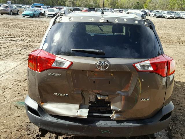 2T3WFREV5DW016231 - 2013 TOYOTA RAV4 XLE BROWN photo 9