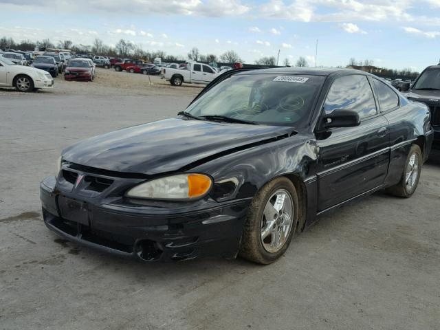 1G2NV12E22C183400 - 2002 PONTIAC GRAND AM G BLACK photo 2