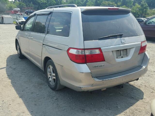 5FNRL38627B438328 - 2007 HONDA ODYSSEY EX SILVER photo 3