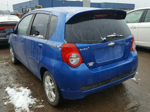 KL1TG66E19B302419 - 2009 CHEVROLET AVEO LT BLUE photo 3