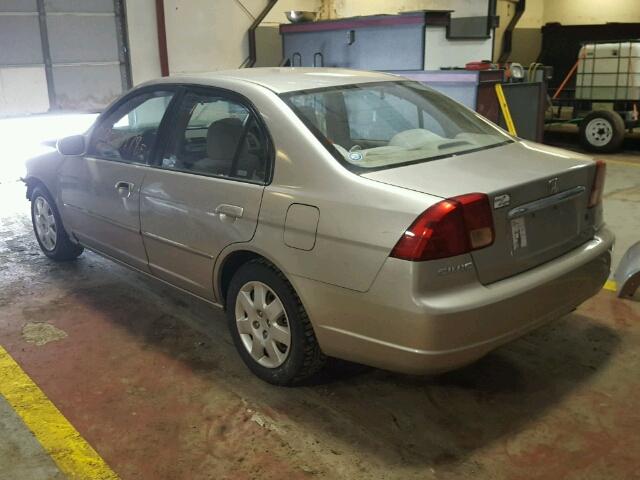 2HGES26741H608165 - 2001 HONDA CIVIC EX თაფლისფერი ფოტო 3