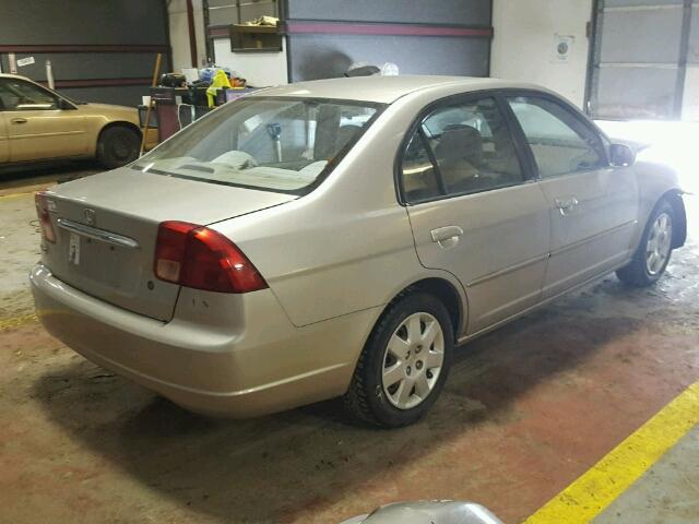 2HGES26741H608165 - 2001 HONDA CIVIC EX TAN photo 4