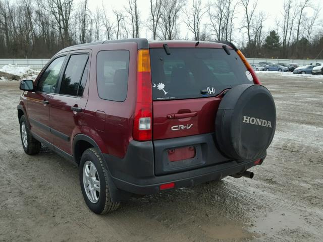 SHSRD78864U219687 - 2004 HONDA CR-V EX MAROON photo 3