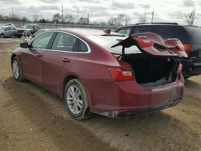 1G1ZD5ST1JF137276 - 2018 CHEVROLET MALIBU LT MAROON photo 3