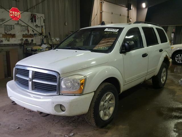 1D4HB48D15F538273 - 2005 DODGE DURANGO SL WHITE photo 2