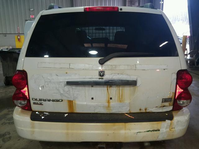 1D4HB48D15F538273 - 2005 DODGE DURANGO SL WHITE photo 9