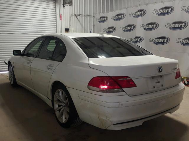 WBAHL83576DT04974 - 2006 BMW 750 I WHITE photo 3