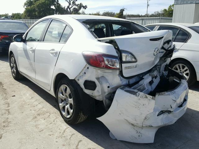 JM1BL1U77D1716438 - 2013 MAZDA 3 I WHITE photo 3