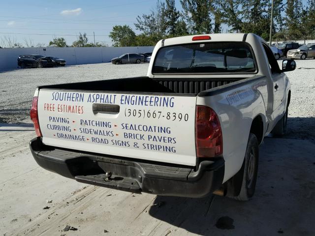 5TENX22N58Z485849 - 2008 TOYOTA TACOMA WHITE photo 4