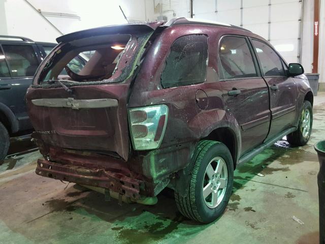 2CNDL13F796239608 - 2009 CHEVROLET EQUINOX LS MAROON photo 4