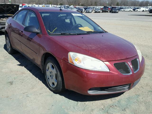 1G2ZF57B584220754 - 2008 PONTIAC G6 VALUE L RED photo 1