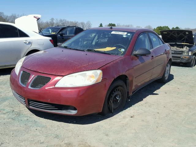 1G2ZF57B584220754 - 2008 PONTIAC G6 VALUE L RED photo 2