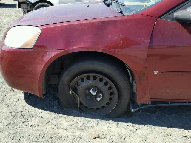 1G2ZF57B584220754 - 2008 PONTIAC G6 VALUE L RED photo 9