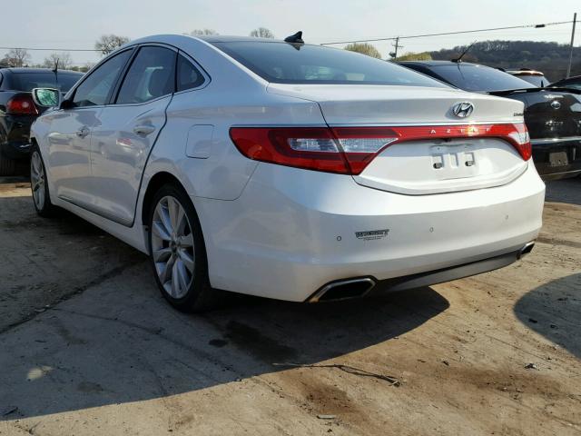 KMHFH4JG9FA439265 - 2015 HYUNDAI AZERA LIMI WHITE photo 3