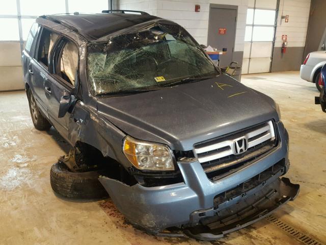 5FNYF28568B007707 - 2008 HONDA PILOT EXL BLUE photo 1