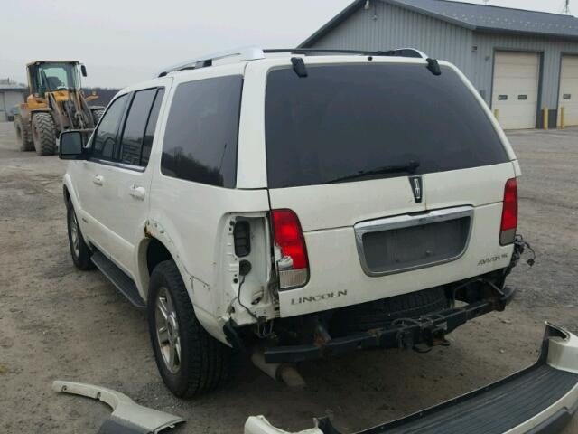 5LMEU88HX4ZJ26251 - 2004 LINCOLN AVIATOR 白色 照片 3