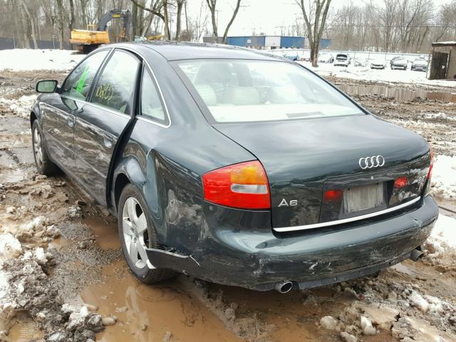 WAULD64B02N059648 - 2002 AUDI A6 2.7T QU GREEN photo 3