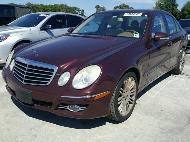 WDBUF87XX8B204109 - 2008 MERCEDES-BENZ E 350 4MAT MAROON photo 2