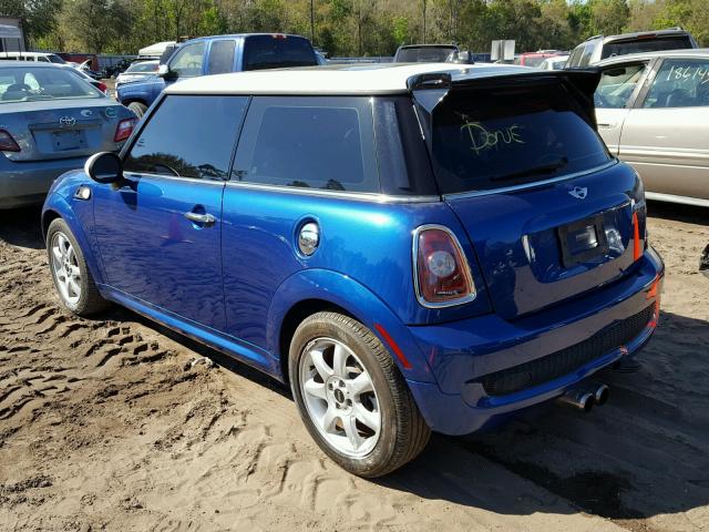 WMWMF73597TT80476 - 2007 MINI COOPER S BLUE photo 3