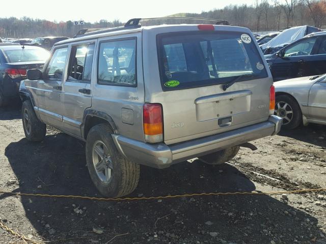 1J4FF58S1YL158010 - 2000 JEEP CHEROKEE C BEIGE photo 3