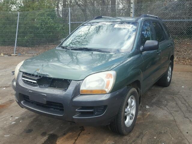 KNDJF723477417948 - 2007 KIA SPORTAGE E GREEN photo 2