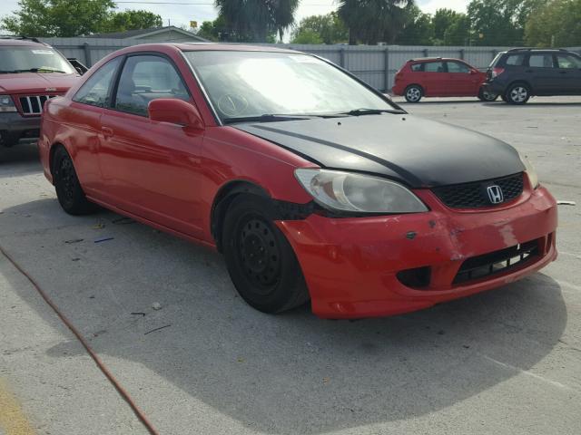 1HGEM22915L016748 - 2005 HONDA CIVIC EX წითელი ფოტო 1