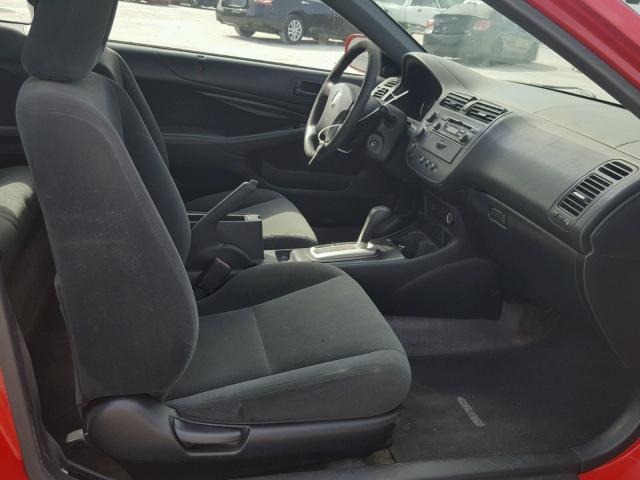 1HGEM22915L016748 - 2005 HONDA CIVIC EX წითელი ფოტო 5