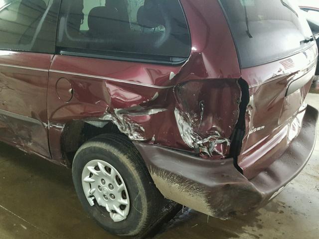 1C4GJ25331B234813 - 2001 CHRYSLER VOYAGER BURGUNDY photo 9