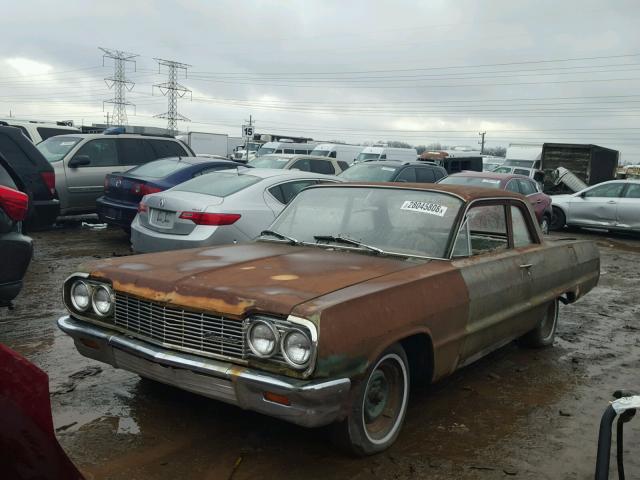 41511J282756 - 1964 CHEVROLET BELAIR BROWN photo 2