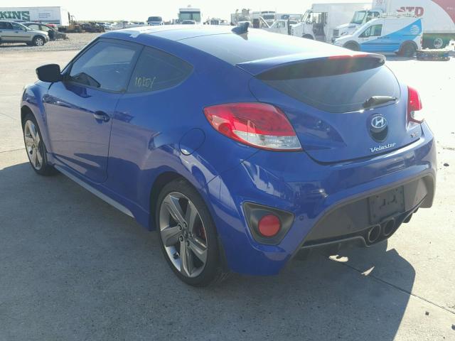 KMHTC6AE3DU159204 - 2013 HYUNDAI VELOSTER T GRAY photo 3