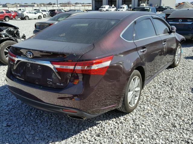 4T1BK1EB4DU028221 - 2013 TOYOTA AVALON BAS MAROON photo 4