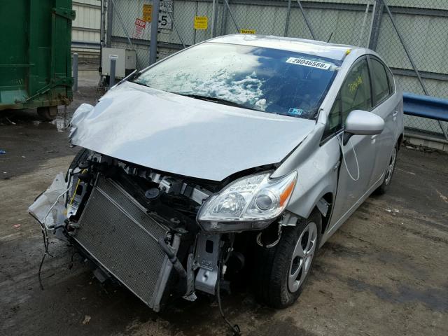 JTDKN3DU0C1511926 - 2012 TOYOTA PRIUS SILVER photo 2