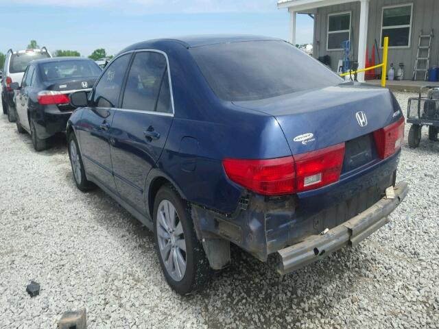 3HGCM56445G708944 - 2005 HONDA ACCORD LX BLUE photo 3