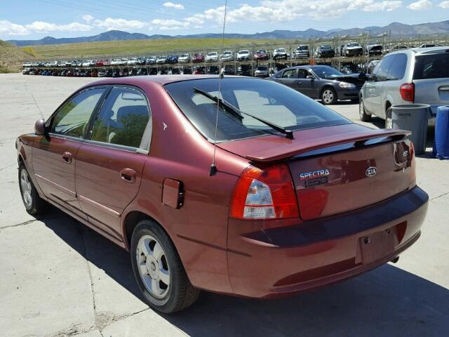 KNAFB161135096722 - 2003 KIA SPECTRA GS MAROON photo 3