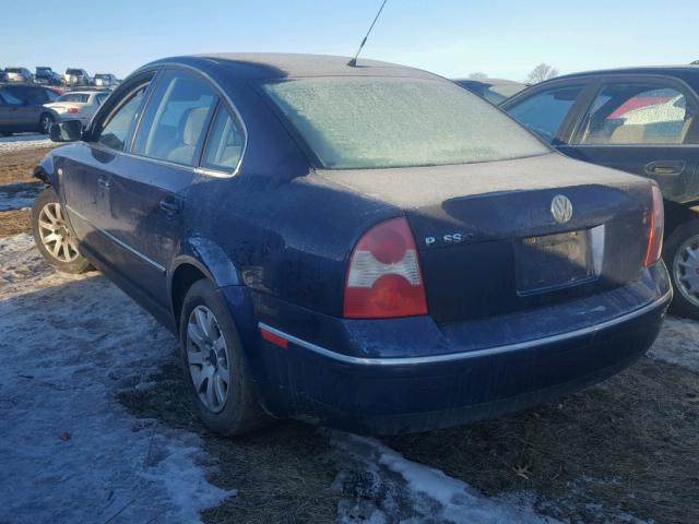 WVWPD63BX2P343394 - 2002 VOLKSWAGEN PASSAT GLS BLUE photo 3