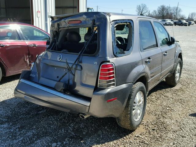 4M2CU56186KJ16326 - 2006 MERCURY MARINER GRAY photo 4