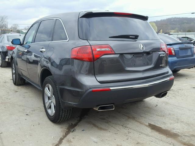 2HNYD2H21AH529960 - 2010 ACURA MDX GRAY photo 3