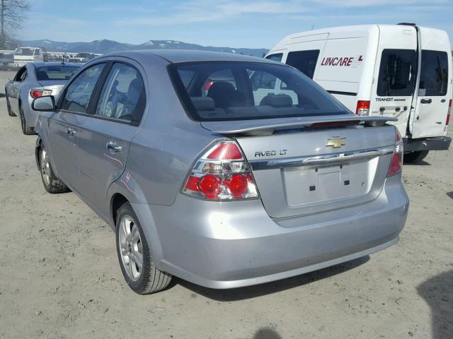 KL1TG56E39B308992 - 2009 CHEVROLET AVEO LT SILVER photo 3