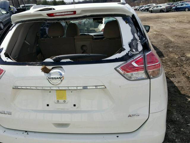 JN8AT2MV5GW148637 - 2016 NISSAN ROGUE S WHITE photo 9