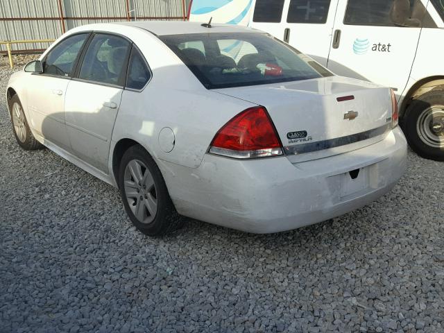 2G1WA5EK7B1251788 - 2011 CHEVROLET IMPALA LS WHITE photo 3