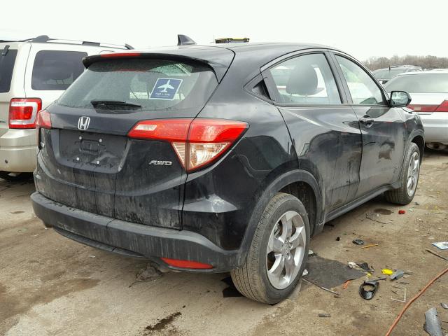 3CZRU6H38JG700854 - 2018 HONDA HR-V LX BLACK photo 4