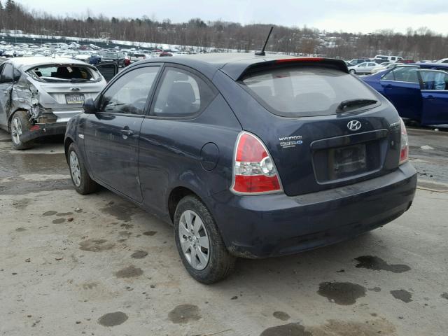 KMHCM3AC7BU192200 - 2011 HYUNDAI ACCENT GL BLUE photo 3