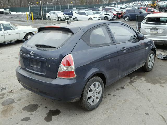 KMHCM3AC7BU192200 - 2011 HYUNDAI ACCENT GL BLUE photo 4