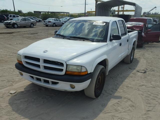 1B7HL38N82S532843 - 2002 DODGE DAKOTA QUA WHITE photo 2