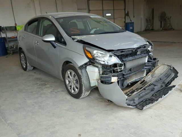 KNADM4A33E6329038 - 2014 KIA RIO LX SILVER photo 1