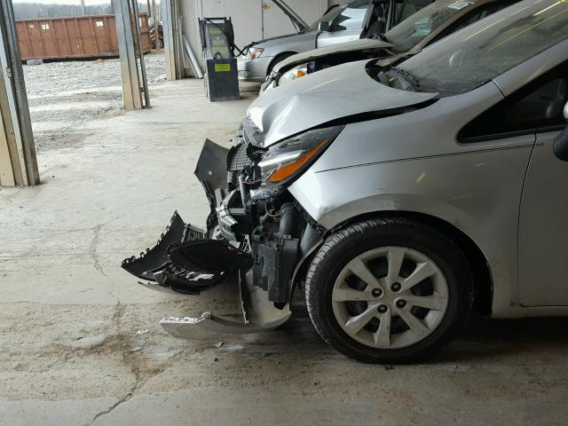 KNADM4A33E6329038 - 2014 KIA RIO LX SILVER photo 9