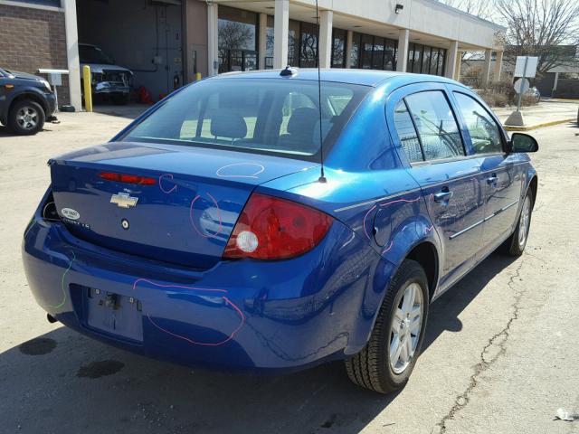 1G1AL52F757549793 - 2005 CHEVROLET COBALT LS BLUE photo 4