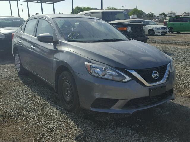 3N1AB7AP1HL650816 - 2017 NISSAN SENTRA S GRAY photo 1