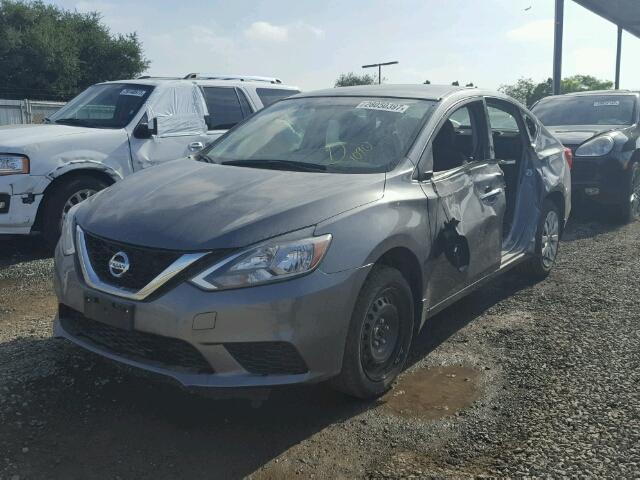 3N1AB7AP1HL650816 - 2017 NISSAN SENTRA S GRAY photo 2