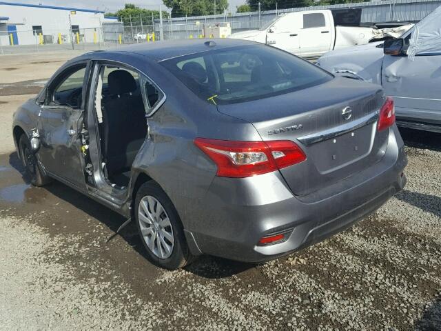 3N1AB7AP1HL650816 - 2017 NISSAN SENTRA S GRAY photo 3